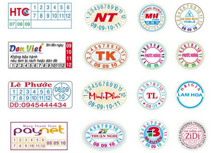 Các loại tem nhãn trên thị trường - vuain.vn