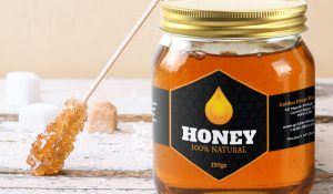 nhãn chai mật ong