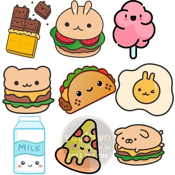 sticker cute food - 10