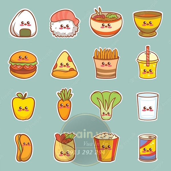 sticker cute food - 6