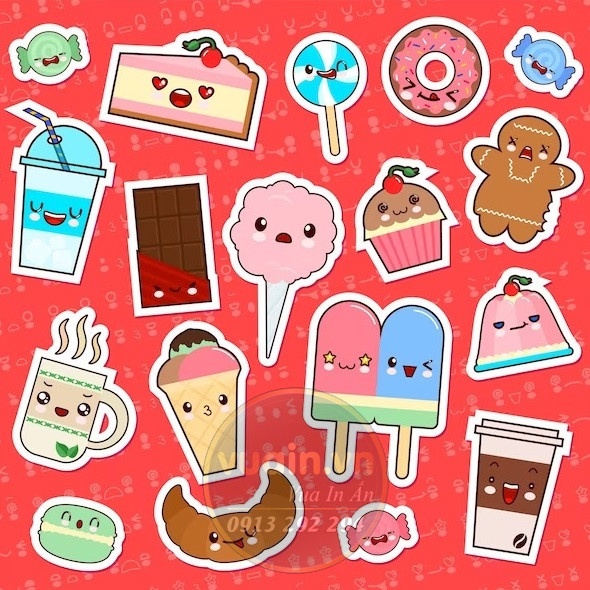 sticker cute food - 9